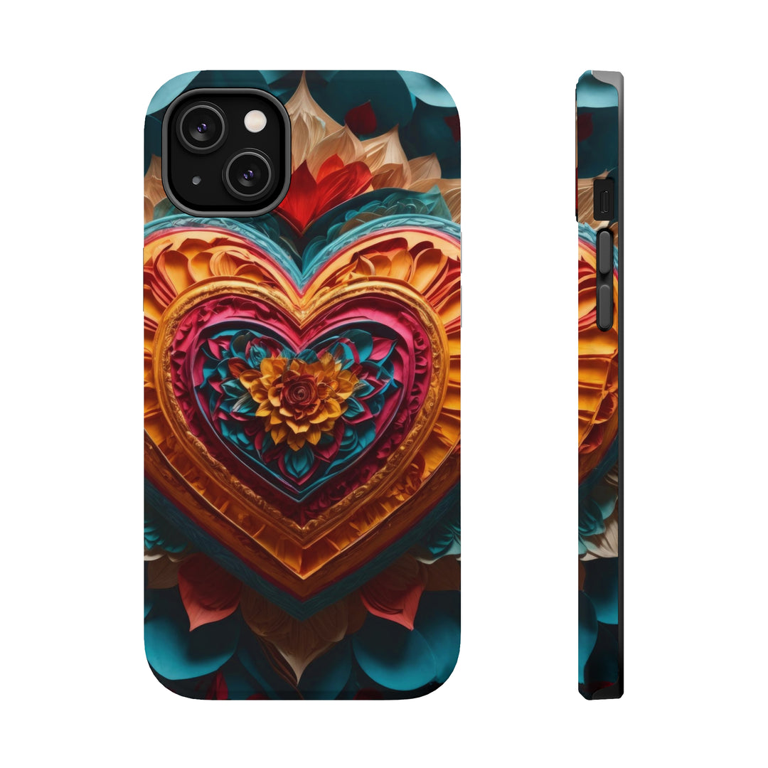 Vibrant Heart Bloom - MagSafe Tough Case