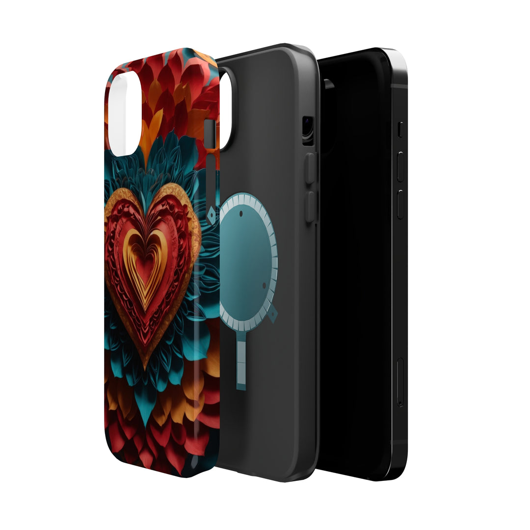 Vibrant Heart Bloom - MagSafe Tough Case