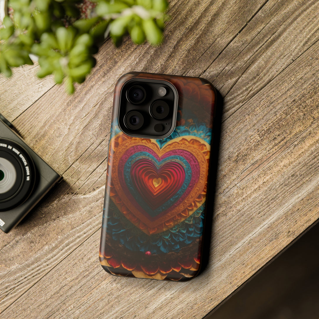 Vibrant Heart Mandala - MagSafe Tough Case