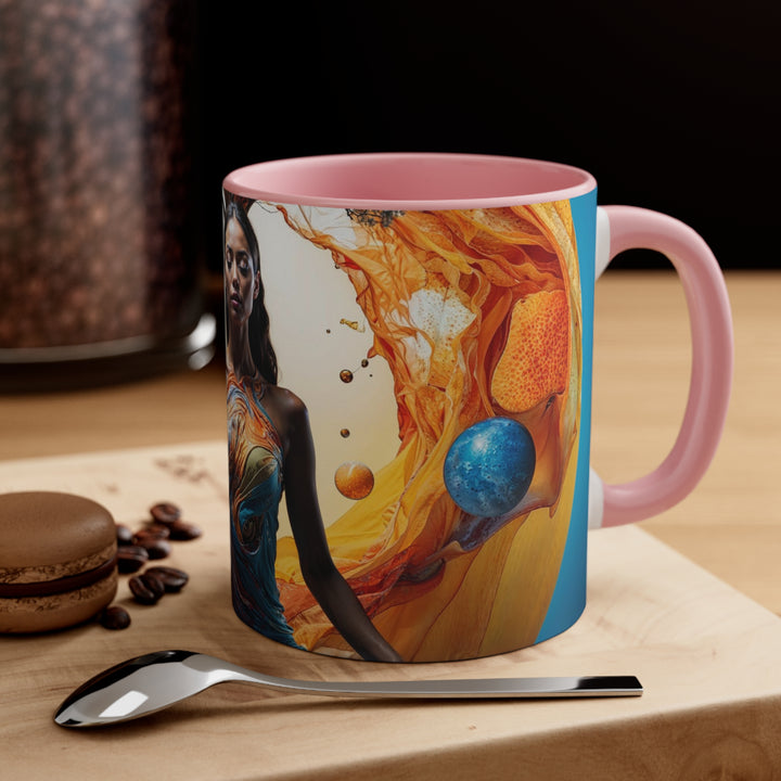 Cosmic Nature Meditation - Accent Coffee Mug