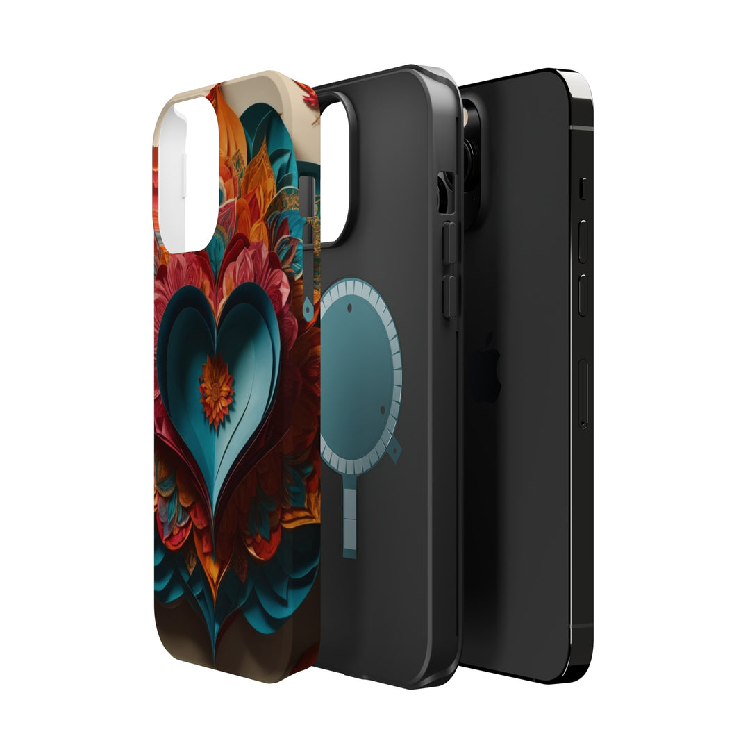 Colorful Heart Blossoms - MagSafe Tough Case