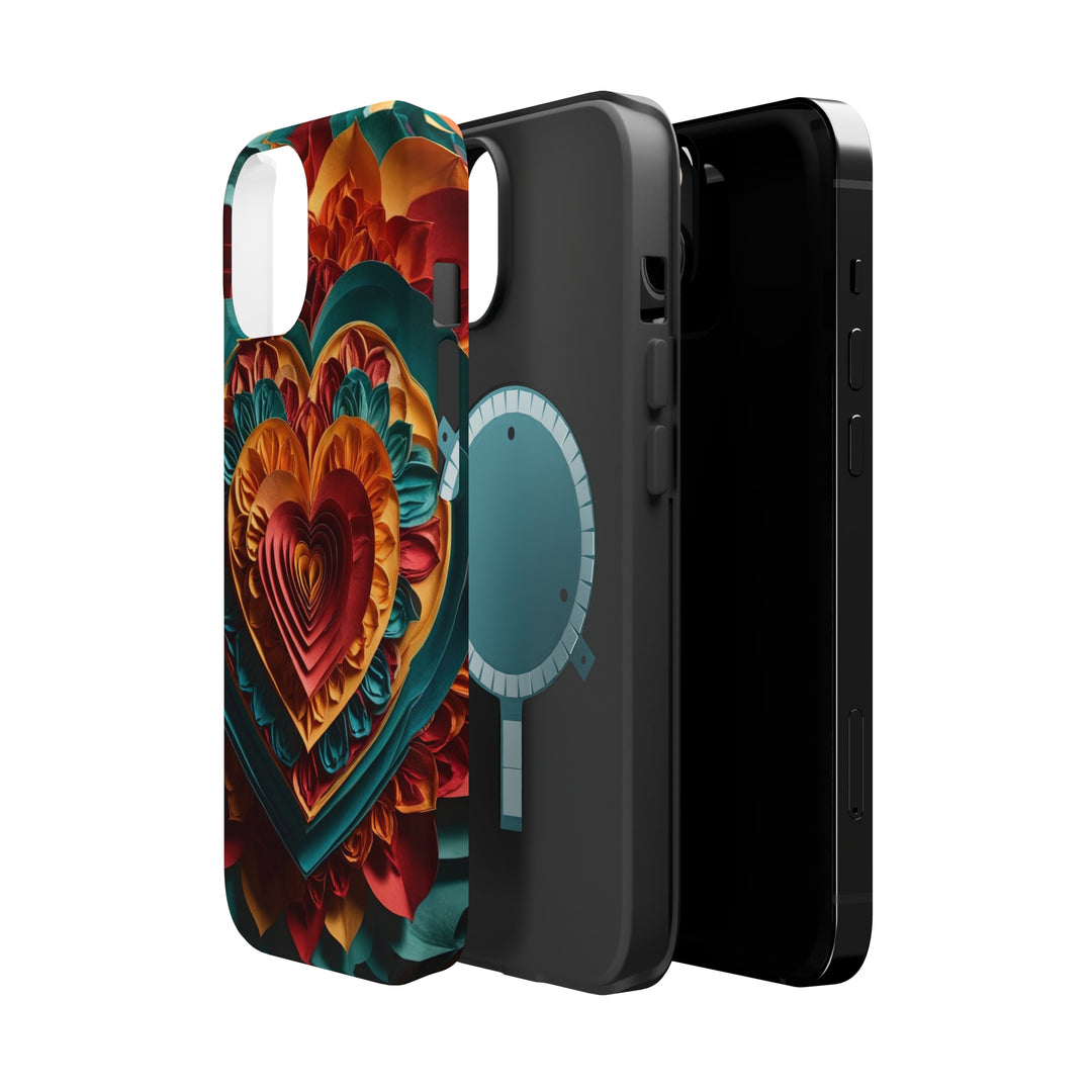 Vibrant Layered Heart - MagSafe Tough Case