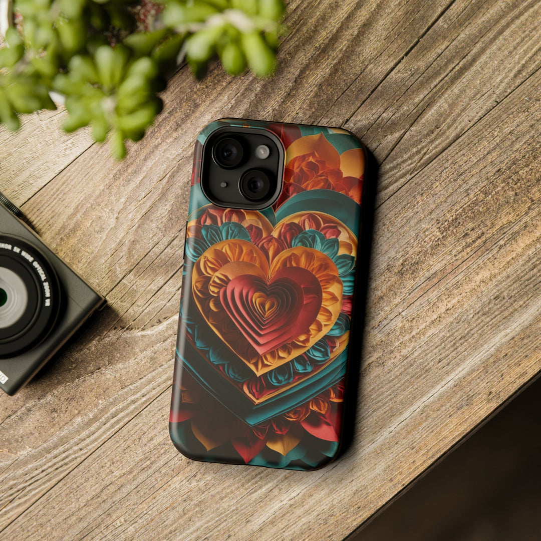 Vibrant Layered Heart - MagSafe Tough Case