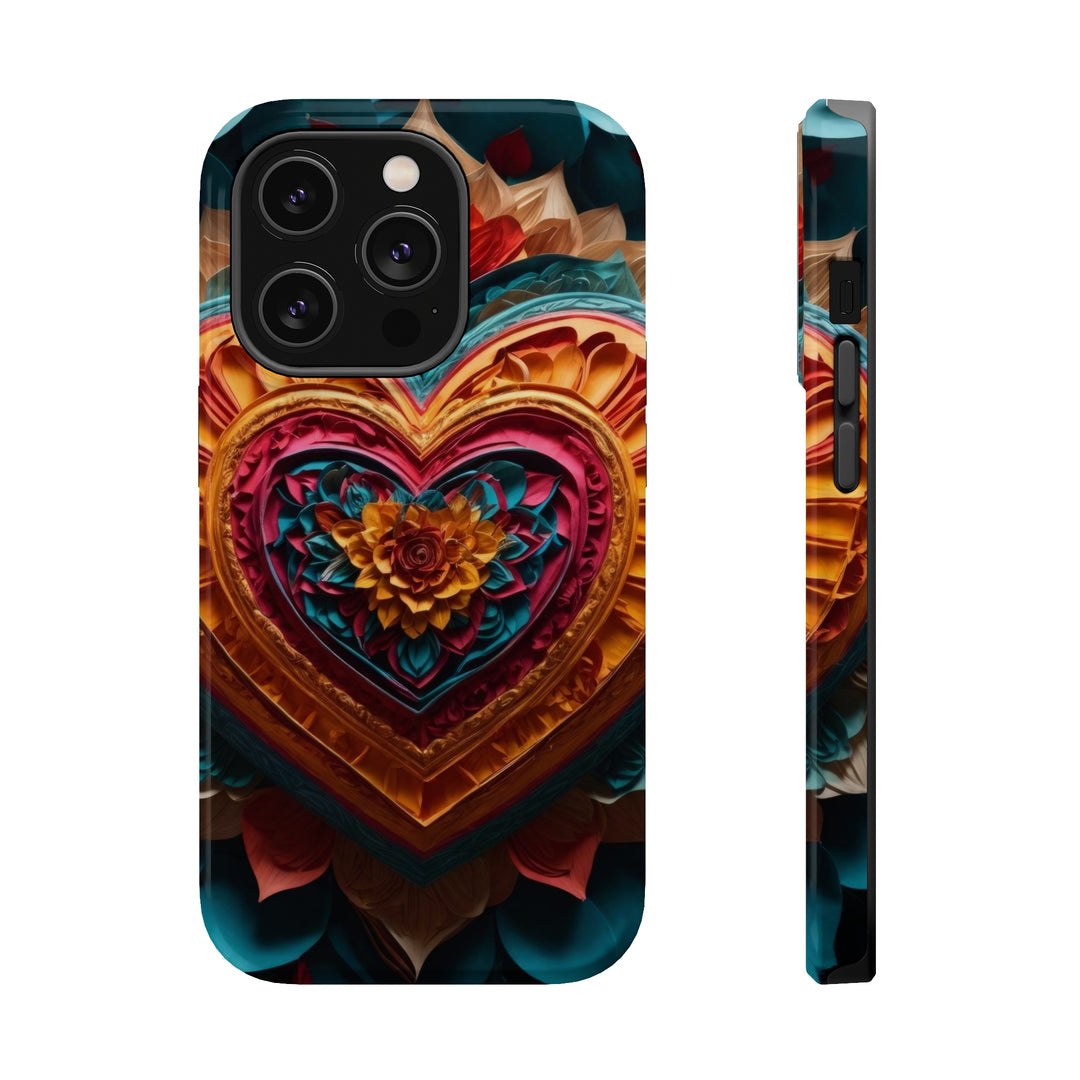 Vibrant Heart Bloom - MagSafe Tough Case