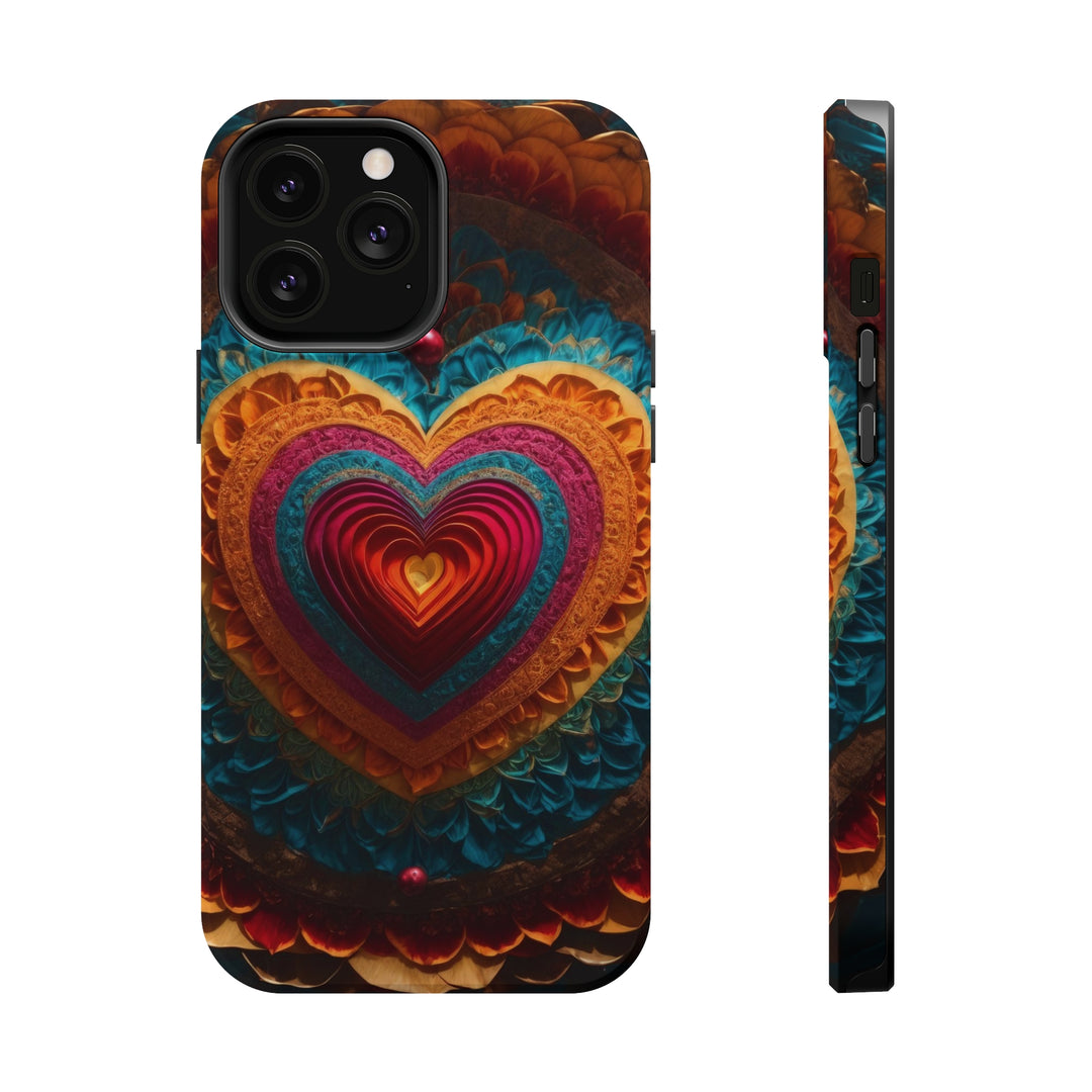 Vibrant Heart Mandala - MagSafe Tough Case