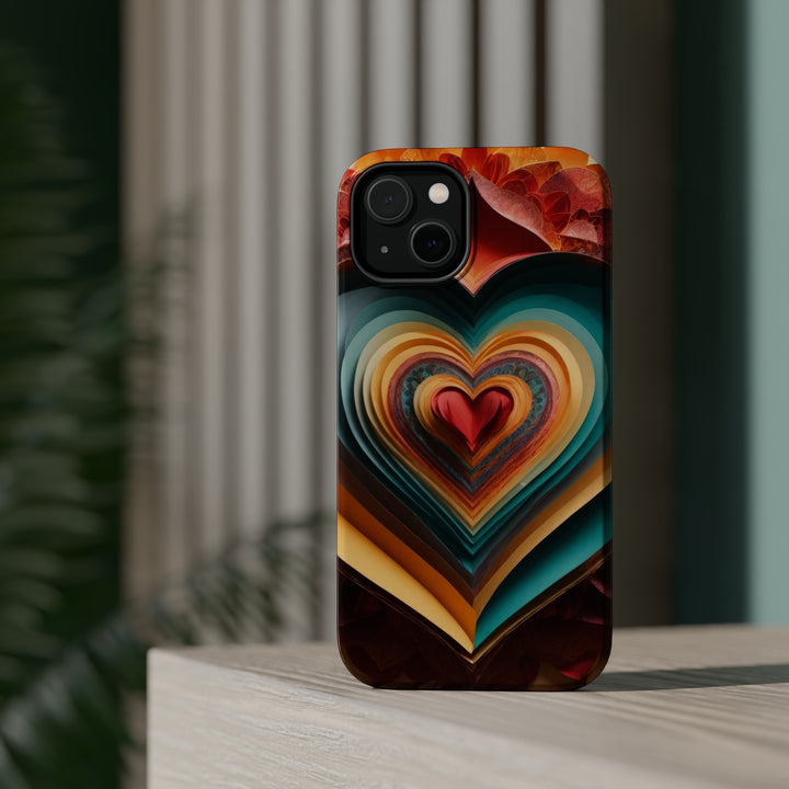 Layered Heart Blossoms - MagSafe Tough Case