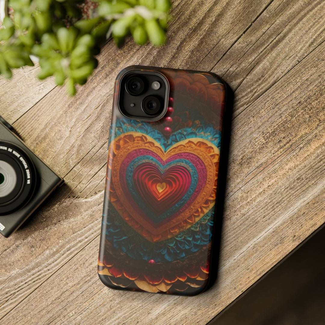 Vibrant Heart Mandala - MagSafe Tough Case