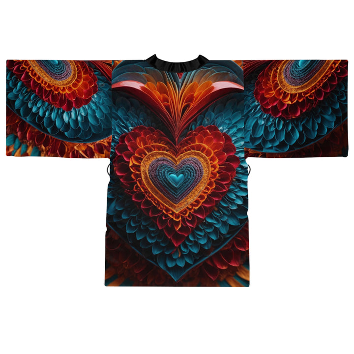 Ethereal Heart Mandala - Long Sleeve Kimono Robe