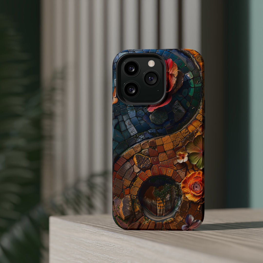 Spiraling Floral Mosaic - MagSafe Tough Case