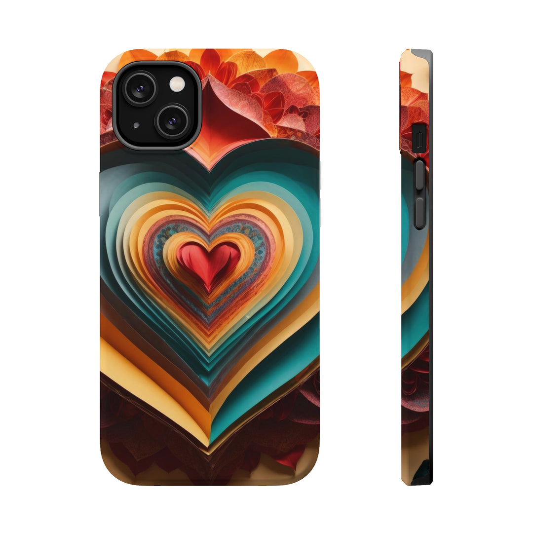 Layered Heart Blossoms - MagSafe Tough Case