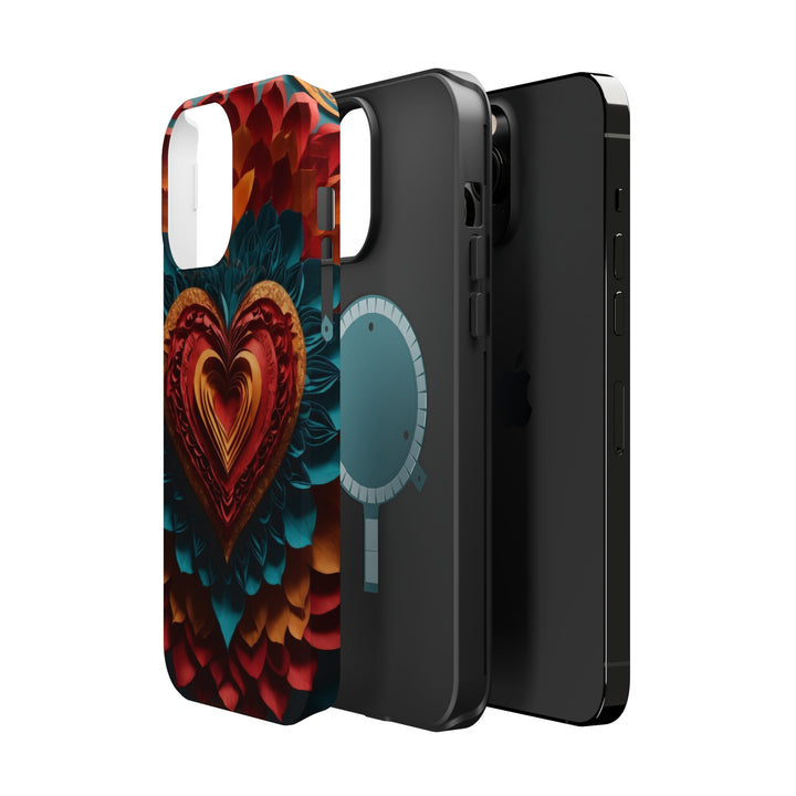 Vibrant Heart Bloom - MagSafe Tough Case