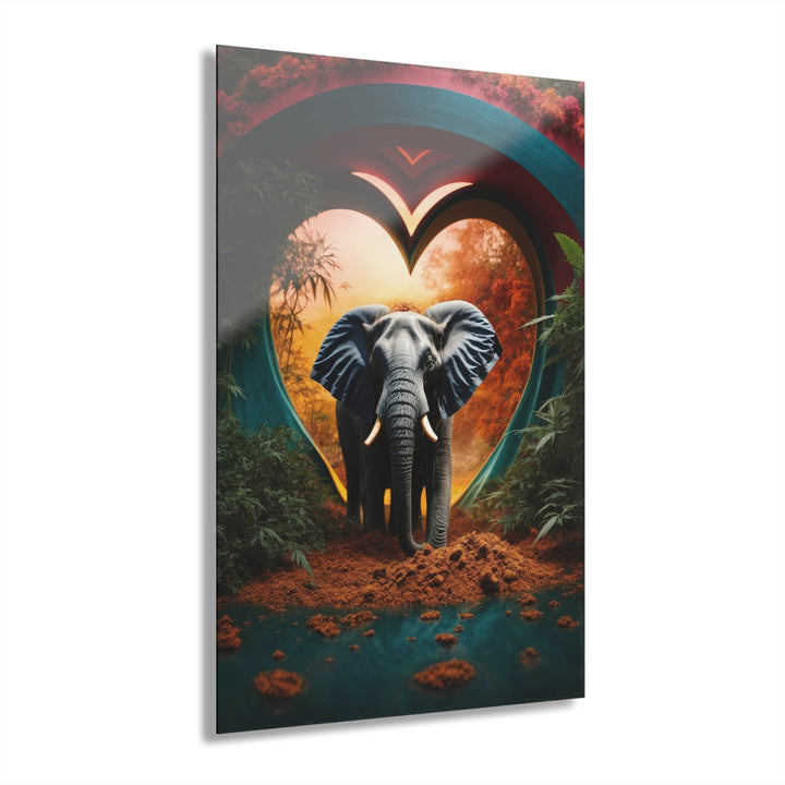 Heart Portal Elephant - Acrylic Prints (French Cleat Hanging)