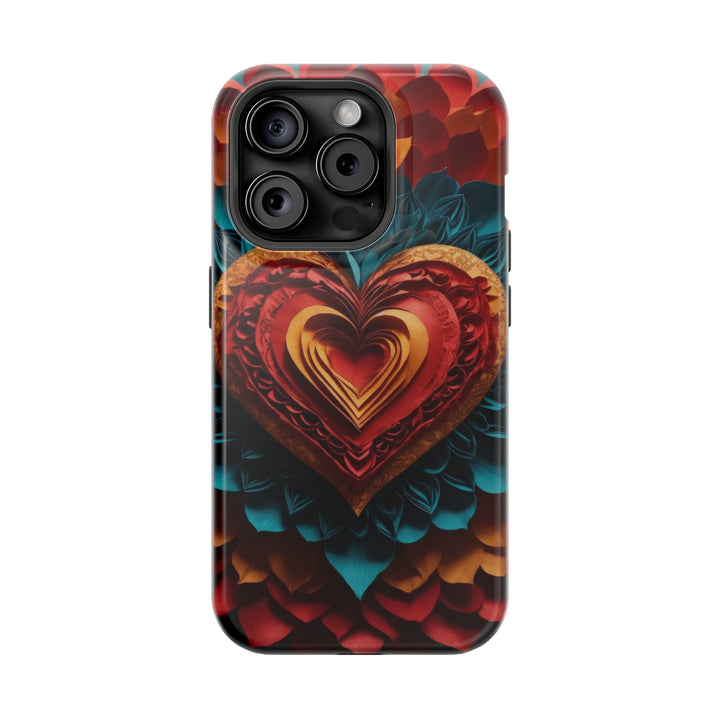 Vibrant Heart Bloom - MagSafe Tough Case