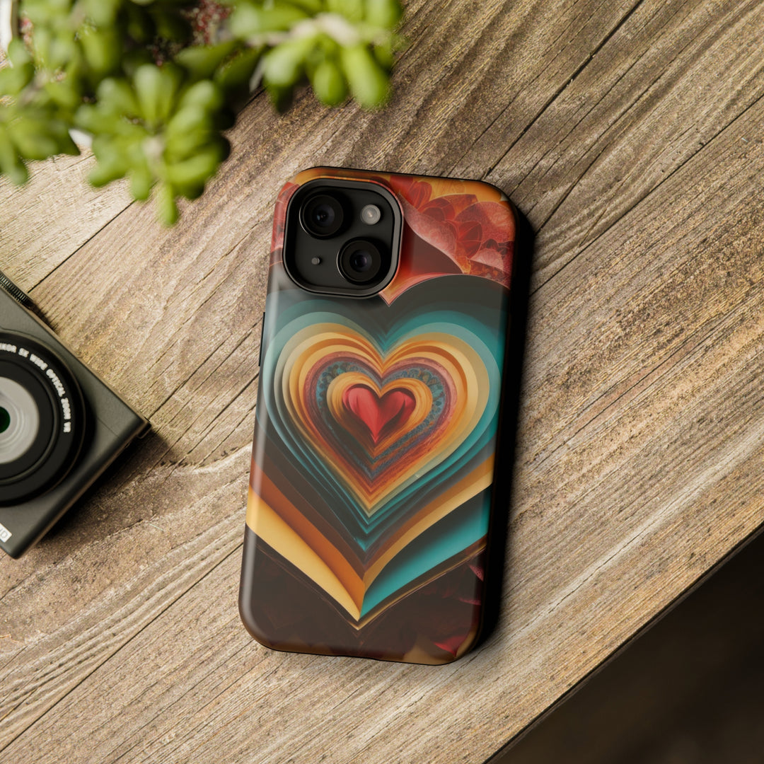 Layered Heart Blossoms - MagSafe Tough Case