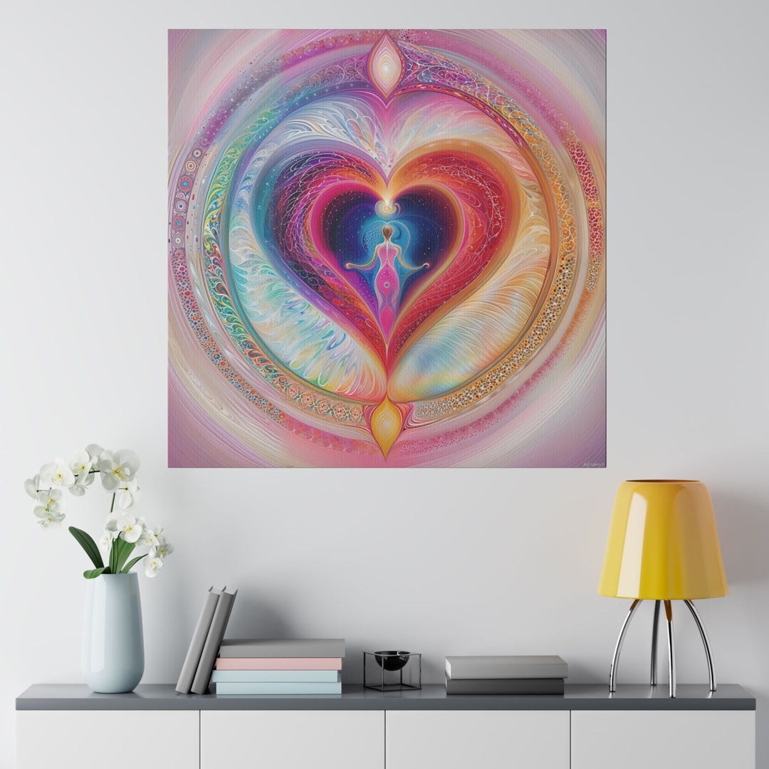 Cosmic Heart Embrace - Matte Canvas