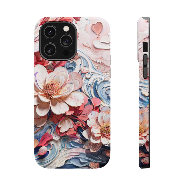 Floral Marble Whirls - MagSafe Tough Case