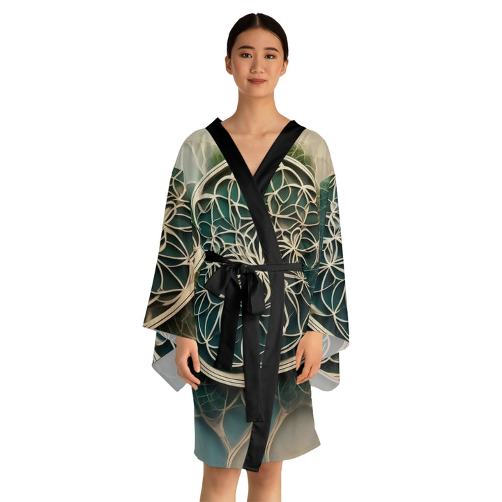 Mandala Organic Patterns - Long Sleeve Kimono Robe