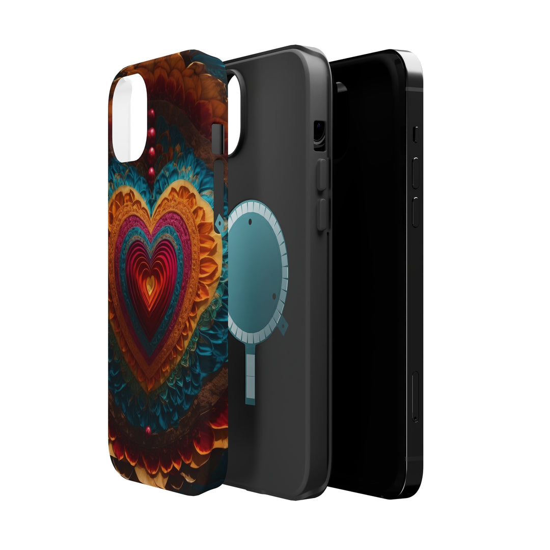 Vibrant Heart Mandala - MagSafe Tough Case