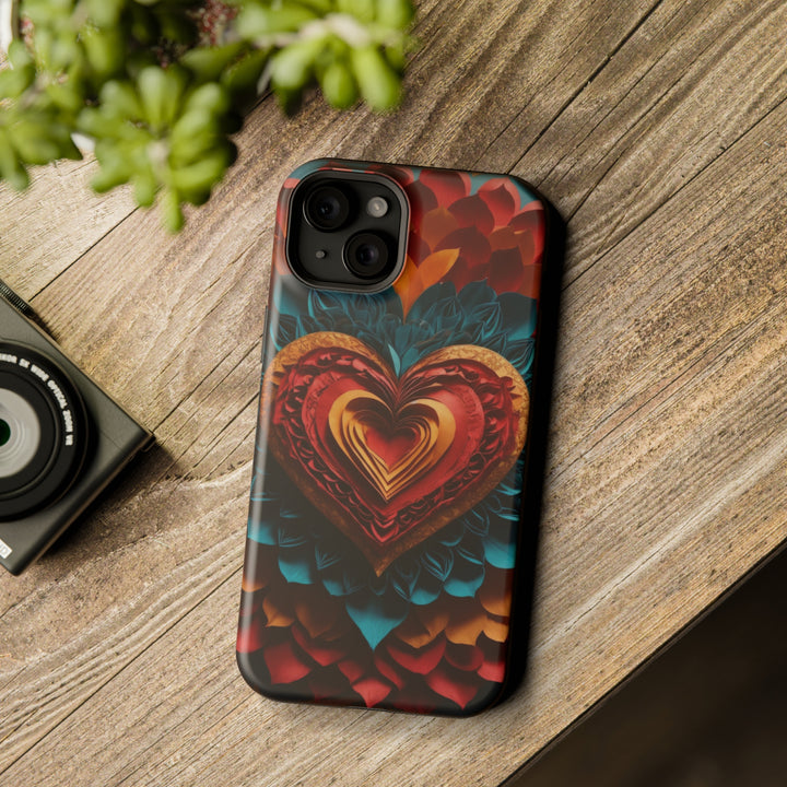 Vibrant Heart Bloom - MagSafe Tough Case