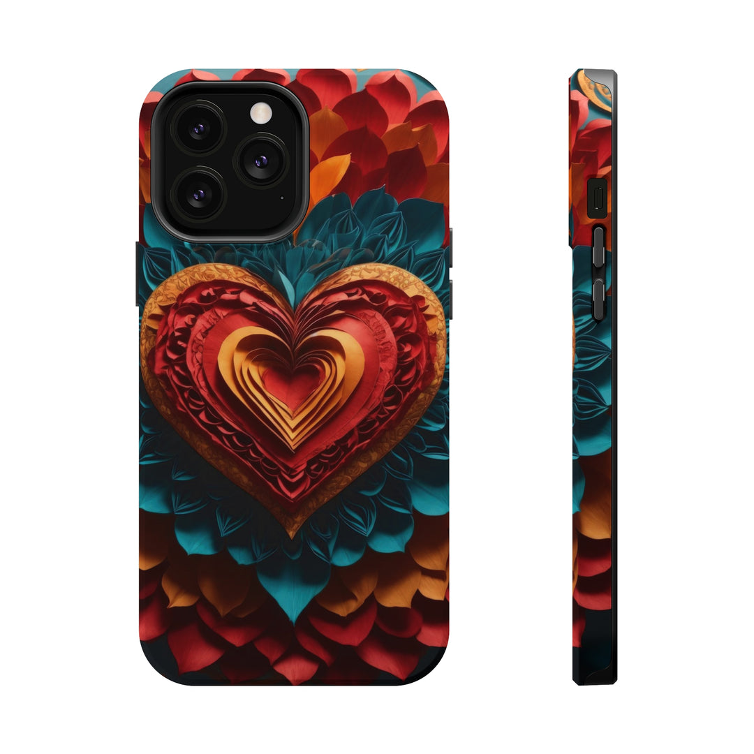 Vibrant Heart Bloom - MagSafe Tough Case