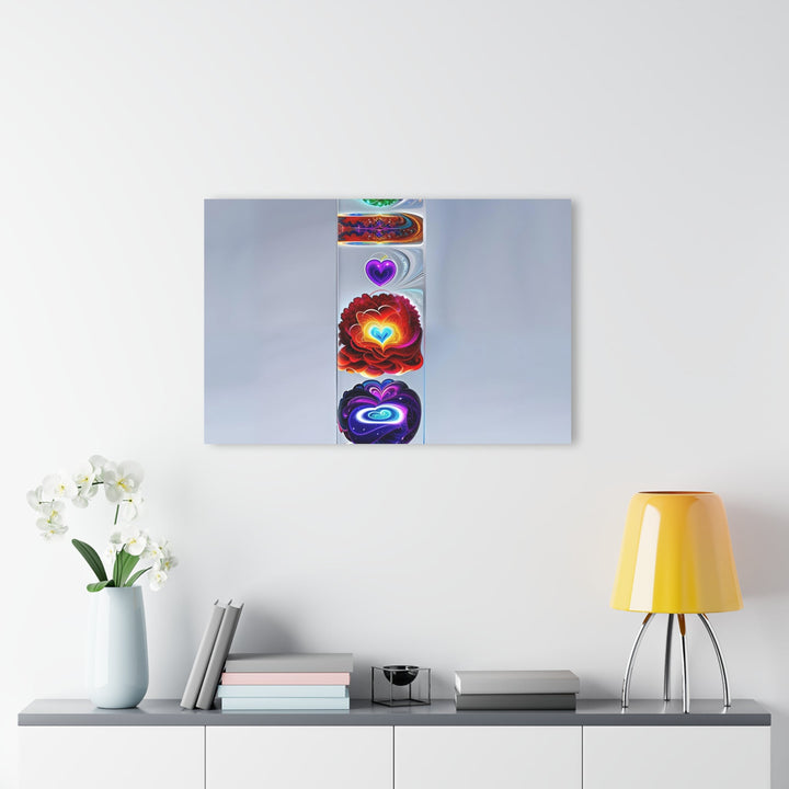 Abstract Chromatic Hearts - Acrylic Prints (French Cleat Hanging) - Home Decor - g(0D·IO) - 24" x 36" (Vertical) - 0.25'' -