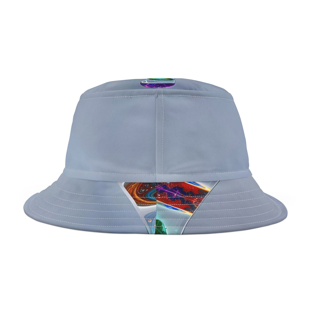 Abstract Chromatic Hearts - Bucket Hat - Hats - g(0D·IO) - Large - White stitching -