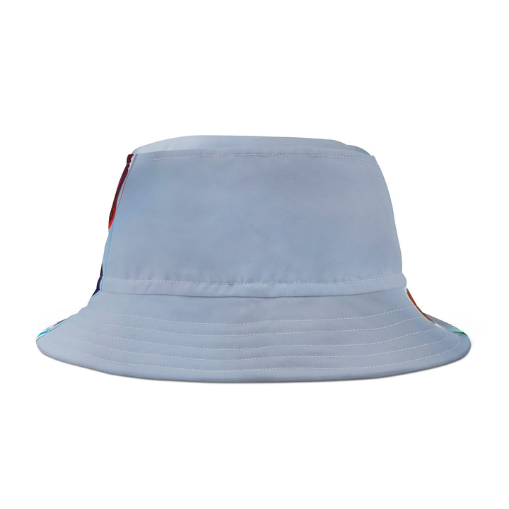 Abstract Chromatic Hearts - Bucket Hat - Hats - g(0D·IO) - Large - White stitching -