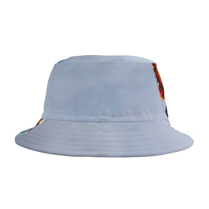 Abstract Chromatic Hearts - Bucket Hat - Hats - g(0D·IO) - Large - White stitching -