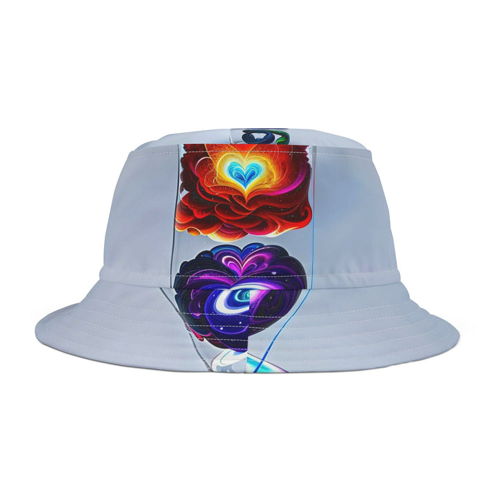 Abstract Chromatic Hearts - Bucket Hat - Hats - g(0D·IO) - Large - White stitching -