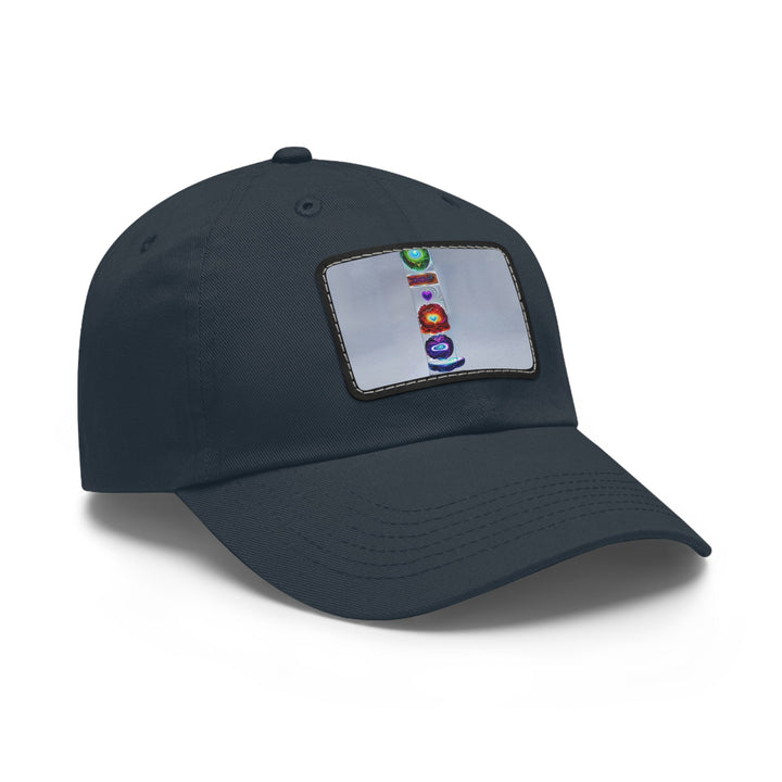 Abstract Chromatic Hearts - Dad Hat - Hats - g(0D·IO) - White / Black patch - Rectangle - One size