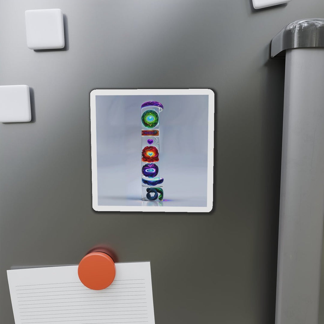 Abstract Chromatic Hearts - Die-cut Magnet - Home Decor - g(0D·IO) - 6 × 6" - Die-Cut - 1 pc