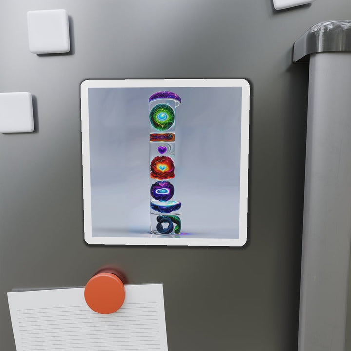 Abstract Chromatic Hearts - Die-cut Magnet - Home Decor - g(0D·IO) - 6 × 6" - Die-Cut - 1 pc