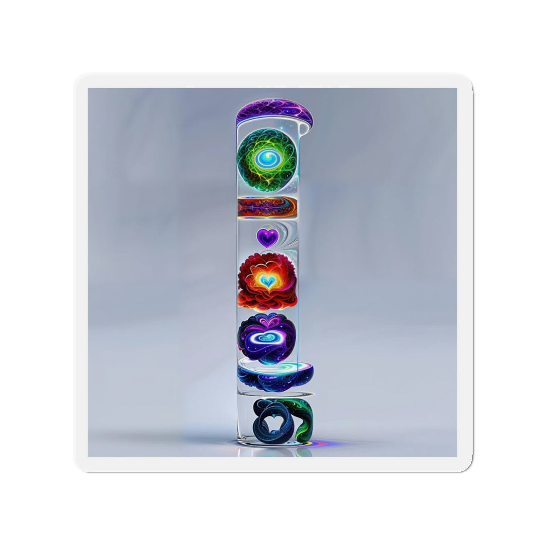 Abstract Chromatic Hearts - Die-cut Magnet - Home Decor - g(0D·IO) - 6 × 6" - Die-Cut - 1 pc