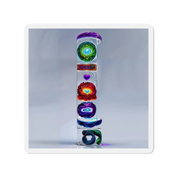 Abstract Chromatic Hearts - Die-cut Magnet - Home Decor - g(0D·IO) - 5" x 5" - Die-Cut - 1 pc