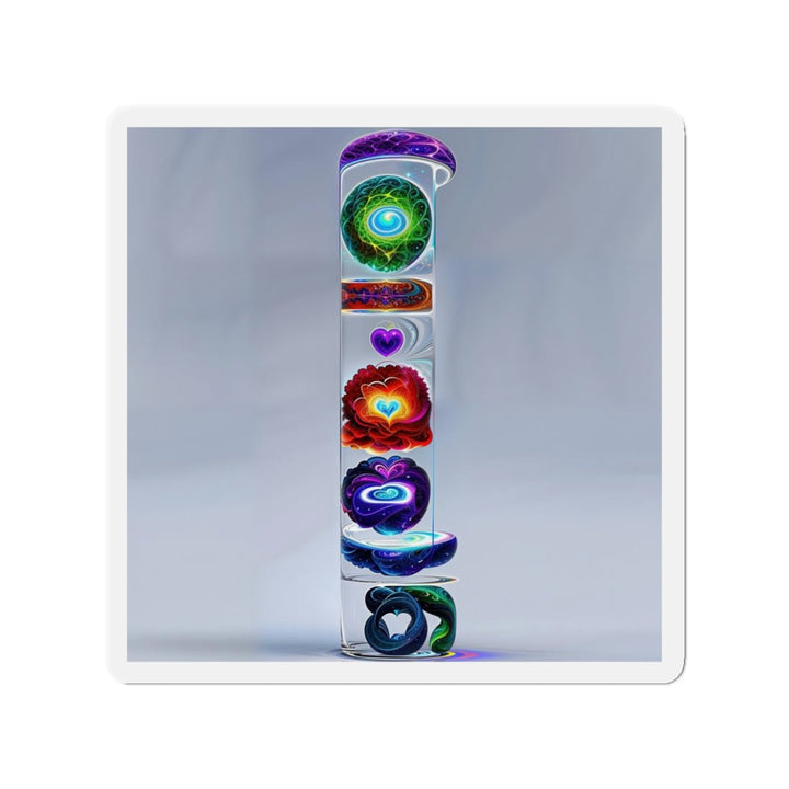 Abstract Chromatic Hearts - Die-cut Magnet - Home Decor - g(0D·IO) - 3" x 3" - Die-Cut - 1 pc
