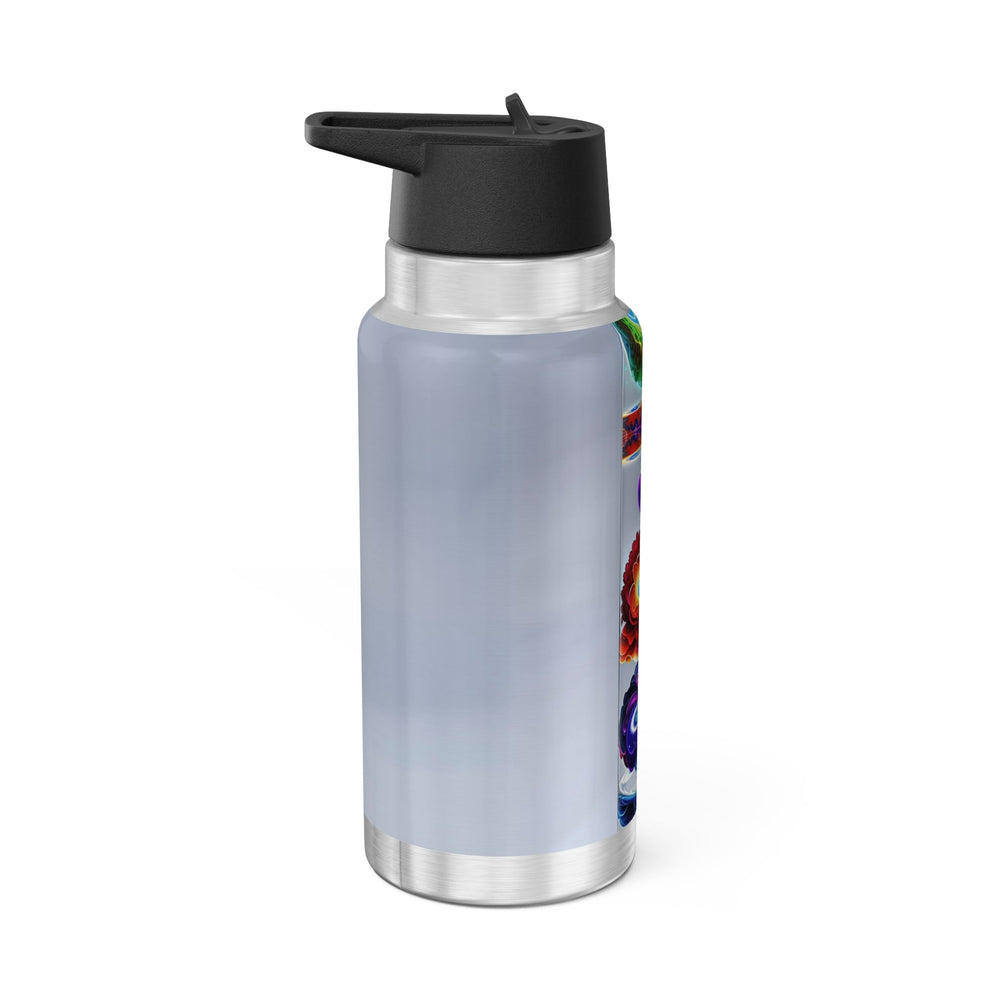 Abstract Chromatic Hearts - Gator Tumbler 32oz - Mug - g(0D·IO) - Silver - 32oz -