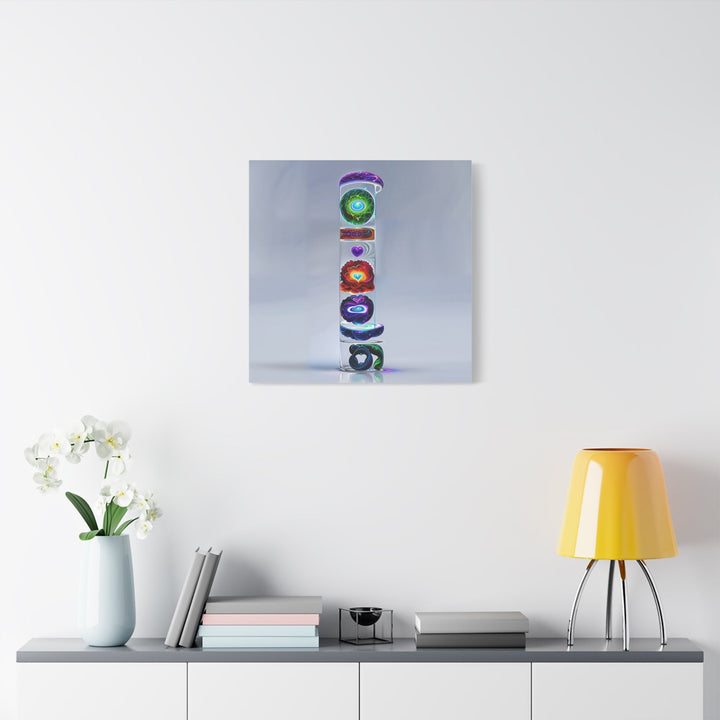 Abstract Chromatic Hearts - Matte Canvas Print 1.25" - Canvas - g(0D·IO) - 36" x 36" - 1.25" -