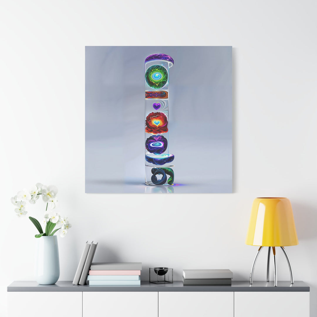 Abstract Chromatic Hearts - Matte Canvas Print 1.25" - Canvas - g(0D·IO) - 36" x 36" - 1.25" -