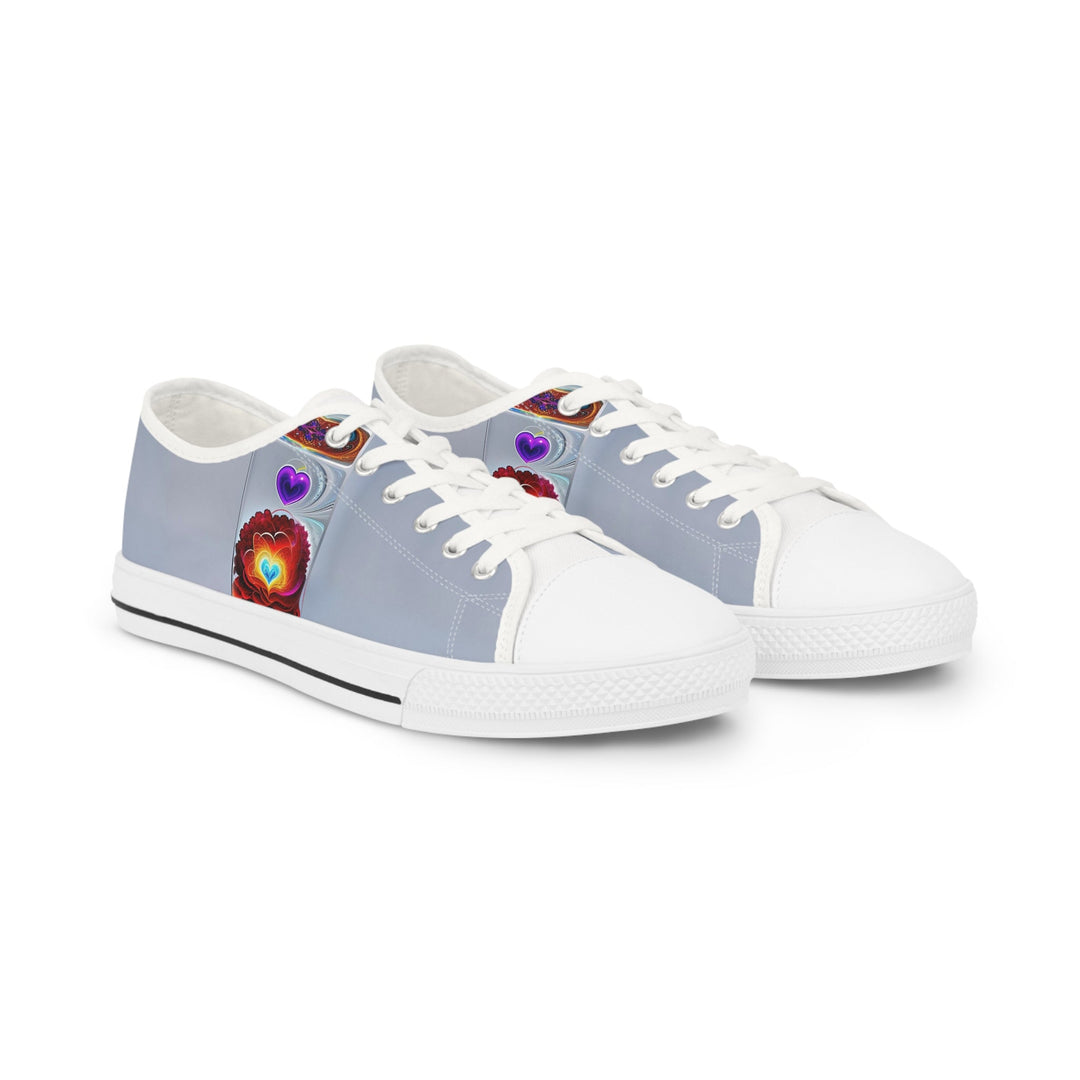 Abstract Chromatic Hearts - Men's Lowtop Sneakers - Shoes - g(0D·IO) - US 5 - White sole -