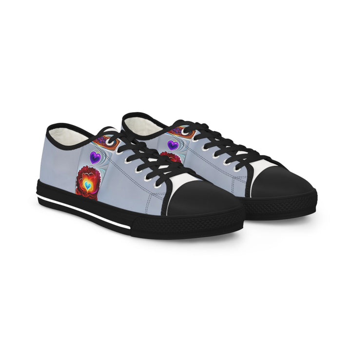 Abstract Chromatic Hearts - Men's Lowtop Sneakers - Shoes - g(0D·IO) - US 5 - Black sole -