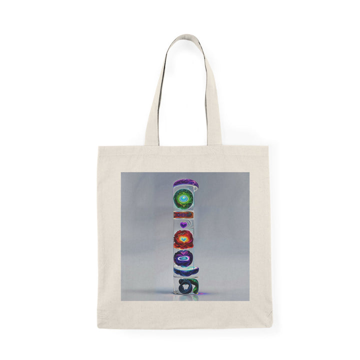 Abstract Chromatic Hearts - Natural Tote Bag - Bags - g(0D·IO) - 15" x 16" - Natural -