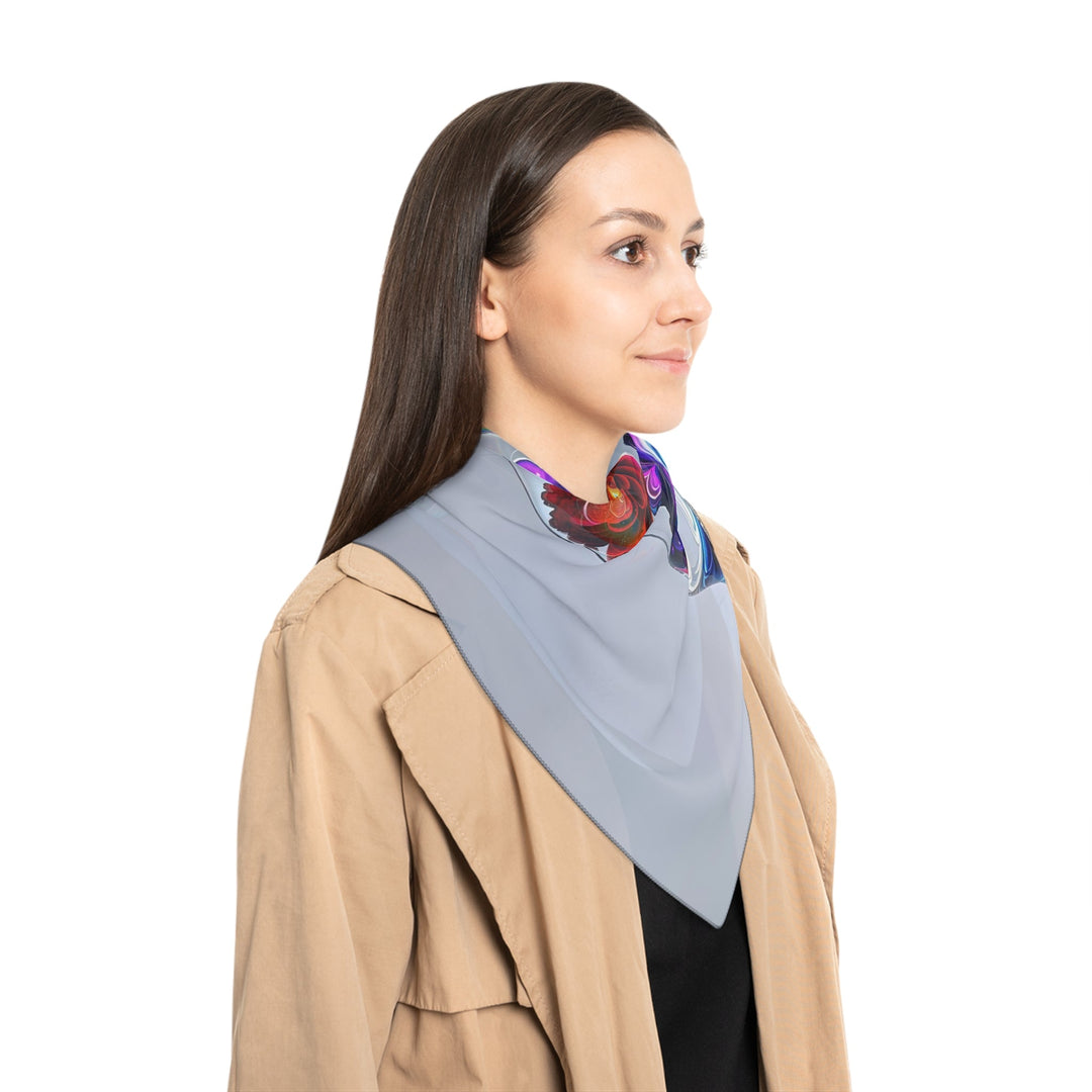 Abstract Chromatic Hearts - Poly Scarf - Accessories - g(0D·IO) - Poly chiffon - 50" × 50" -