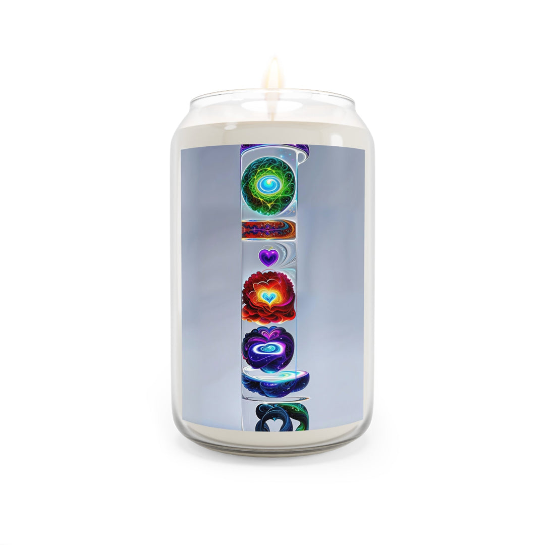 Abstract Chromatic Hearts - Scented Candle - Home Decor - g(0D·IO) - Vanilla Bean - 13.75oz -