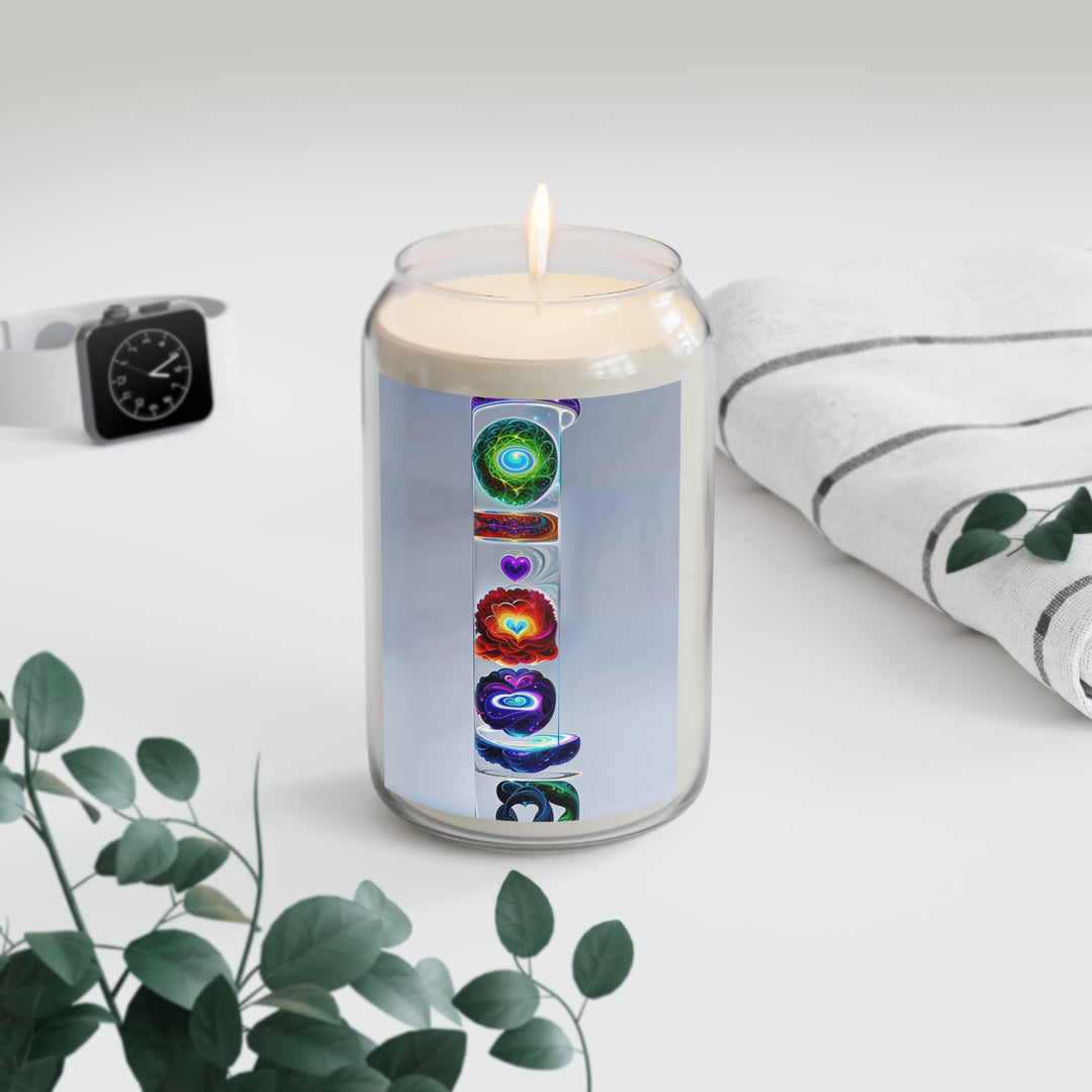 Abstract Chromatic Hearts - Scented Candle - Home Decor - g(0D·IO) - Vanilla Bean - 13.75oz -