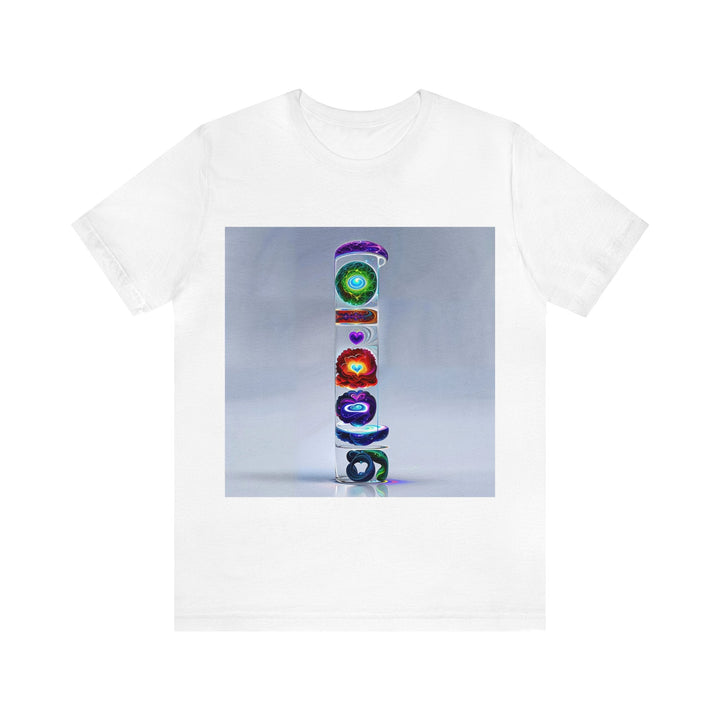 Abstract Chromatic Hearts - Unisex Jersey Short Sleeve Tee - T-Shirt - g(0D·IO) - White - S -