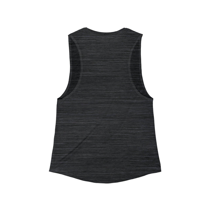 Abstract Chromatic Hearts - Women's Flowy Scoop Muscle Tank - Tank Top - g(0D·IO) - S - Black Slub -