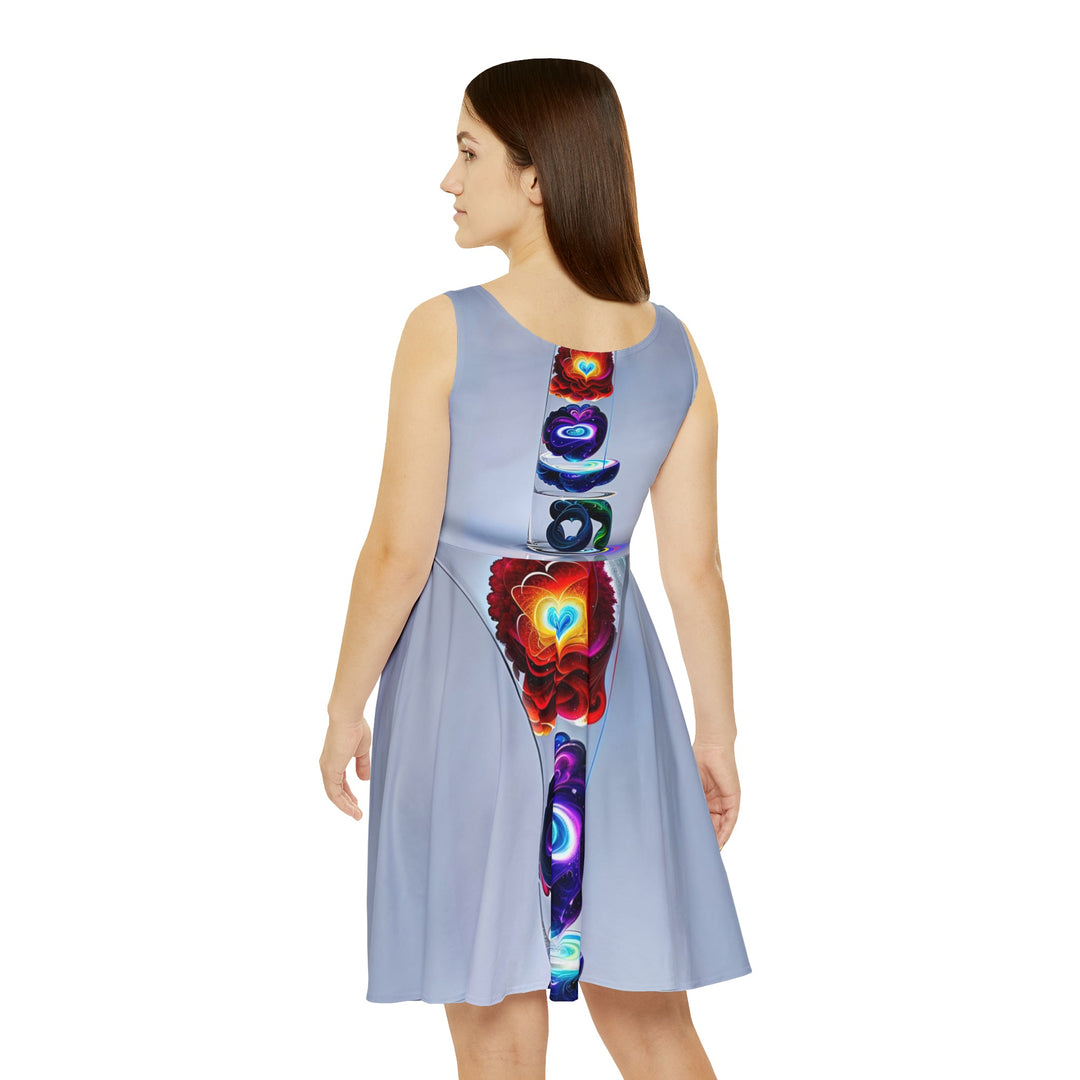 Abstract Chromatic Hearts - Women's Skater Dress - All Over Prints - g(0D·IO) - L - -