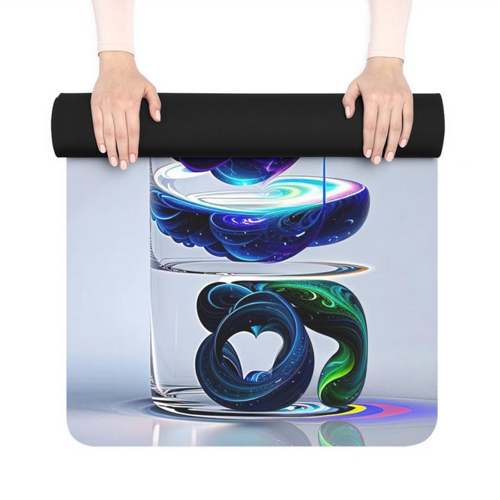 Abstract Chromatic Hearts - Yoga Mat - Home Decor - g(0D·IO) - 24” x 68” - -