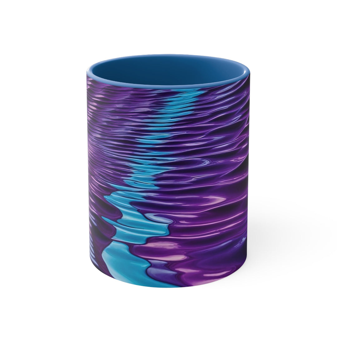 Amethyst Waves Illusion - Accent Coffee Mug - Mug - g(0D·IO) - Blue - 11oz -