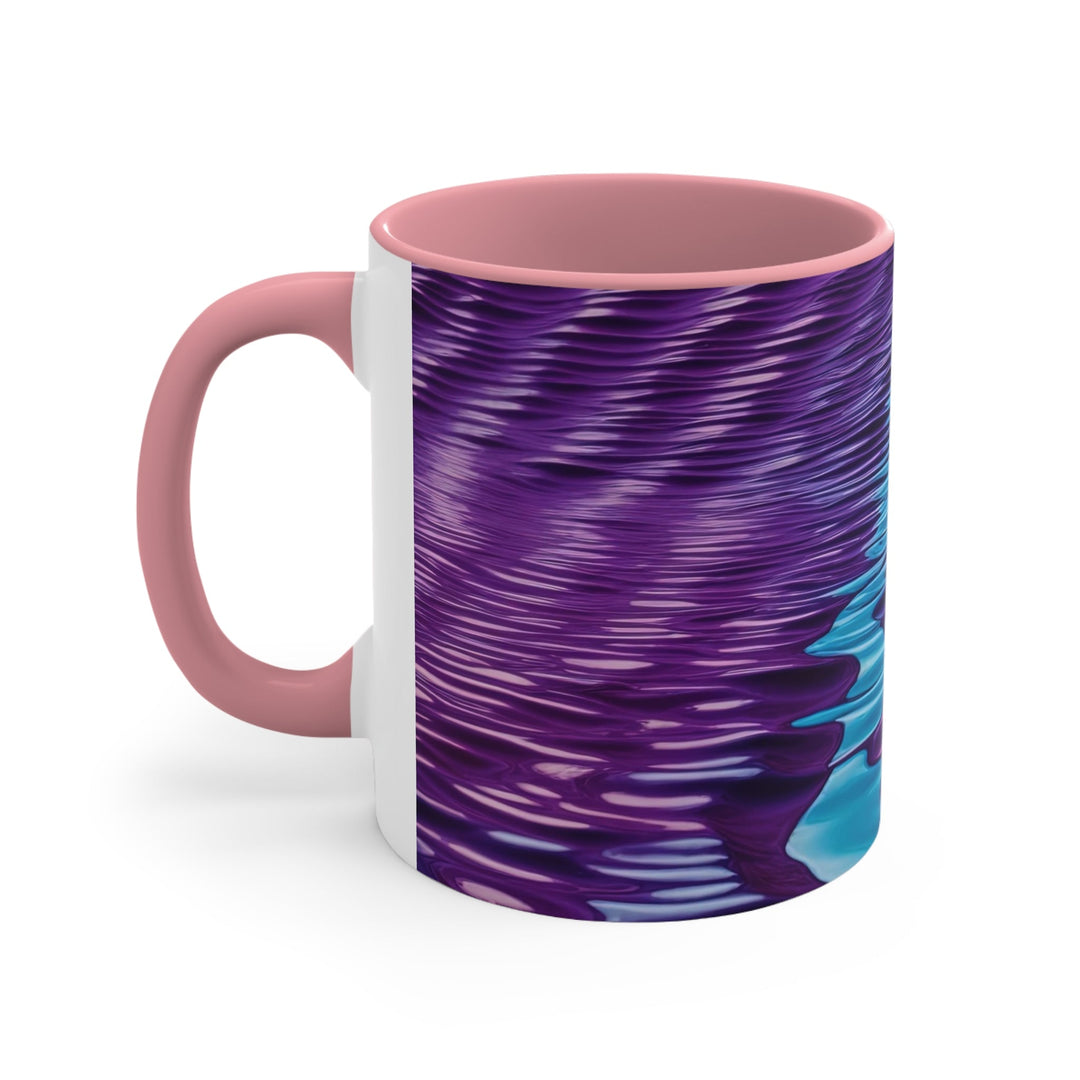 Amethyst Waves Illusion - Accent Coffee Mug - Mug - g(0D·IO) - Pink - 11oz -